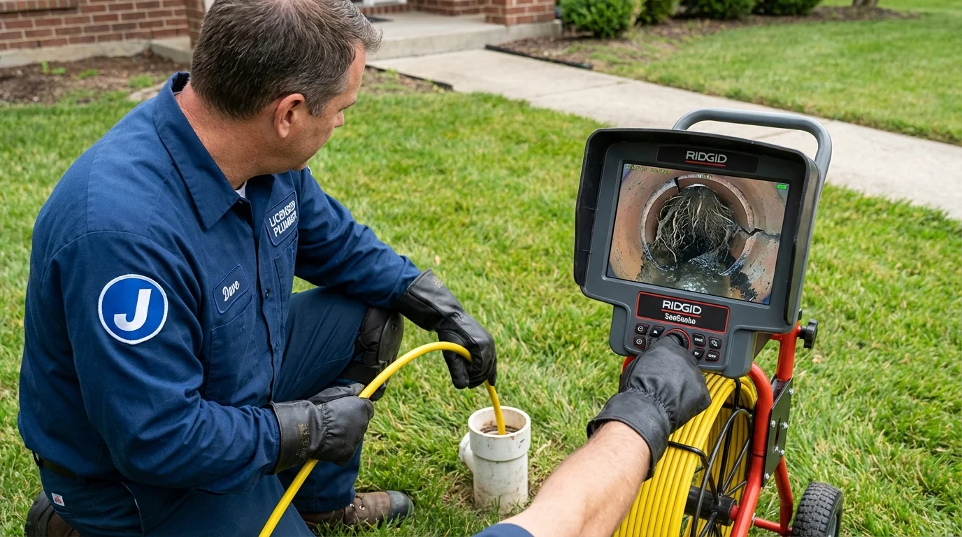 Sewer camera inspection being performed by Johns Plumbing LLC in Anahola