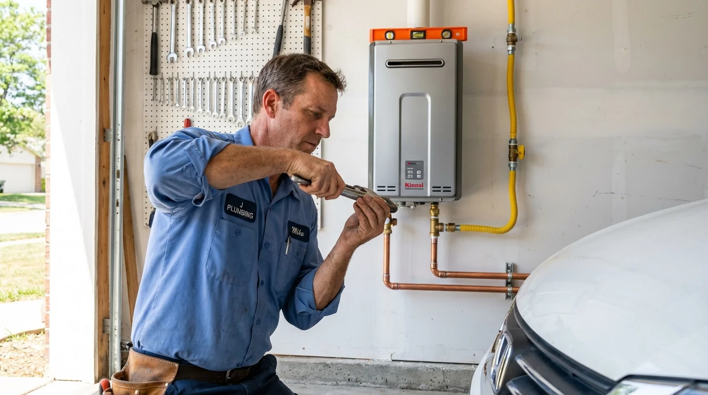 Tankless water heater installation by a Johns Plumbing LLC plumber in Anahola